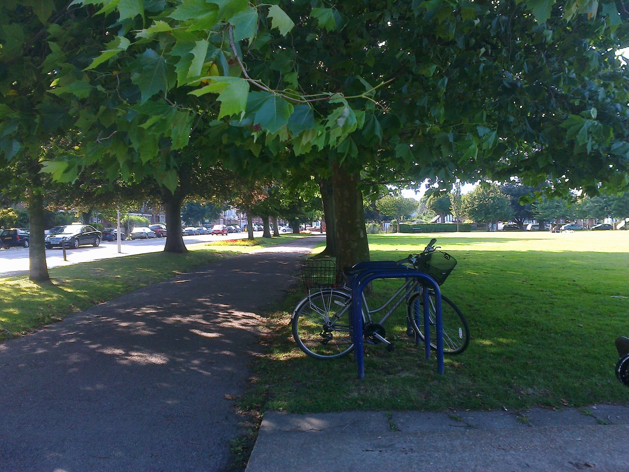 Radnor Park shared use path with new cycle stands (2010)